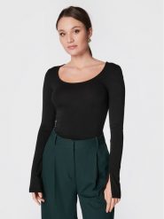 Gina Tricot Bluzka Agnes 18445 Czarny Slim Fit. Czarne bluzki Gina Tricot, m, bez wzorów, z wiskozy, bez kołnierzyka, bez ramiączek. Za 59.99 zł.