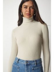 Happiness Istanbul Golf w kolorze szarobrązowym rozmiar: S/M. Brązowe golfy Happiness Istanbul, m, bez wzorów, bez ramiączek. Za 65.99 zł.