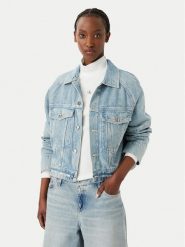 Calvin Klein Jeans Kurtka jeansowa LV047G726G Niebieski jasny Boxy Fit. Niebieskie kurtki Calvin Klein Jeans, s, bez wzorów, z bawełny, bez kaptura. Za 699.99 zł.