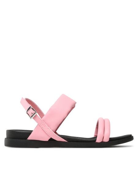 Jenny Fairy Sandały WS5157-05 Różowy. Czerwone sandały Jenny Fairy, bez wzorów, ze skóry, bez obcasa, na płaskiej podeszwie, bez zapięcia. Za 129.99 zł.