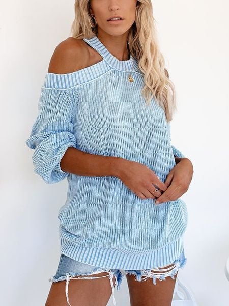 LA Angels Sweter w kolorze błękitnym rozmiar: L. Niebieskie swetry LA Angels, l, bez wzorów, bez ramiączek. Za 184.95 zł.