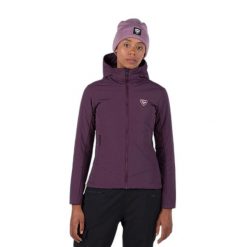 Damska kurtka z kapturem Rossignol Opside. Czerwone kurtki narciarskie Rossignol, s, bez wzorów, z materiału, z kapturem, narciarskie, primaloft. Za 859.99 zł.