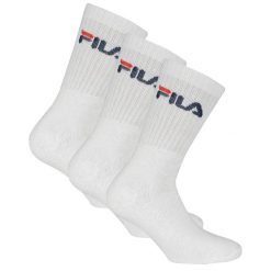 Skarpetki tenisowe unisex Fila - 3 pak białe rozmiar 39-42. Białe skarpety Fila, bez wzorów. Za 79.99 zł.