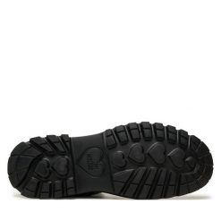 Botki LOVE MOSCHINO. Czarne botki Love Moschino, bez wzorów, bez obcasa, na płaskiej podeszwie, bez zapięcia. Za 1,069.00 zł.