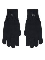 Calvin Klein Rękawiczki Damskie LV14D8019G Czarny. Czarne rękawiczki Calvin Klein, bez wzorów, z dzianiny. Za 219.99 zł.