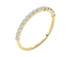 Pierścionek z żółtego złota z brylantami - 0,13 ct - próba 585. Żółte pierścionki Apart, z brylantem, złote. Za 2,090.00 zł.
