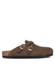 Birkenstock Klapki Blair D-Buckle 1032983 Brązowy. Brązowe klapki Birkenstock, bez wzorów, ze skóry, bez obcasa. Za 749.99 zł.