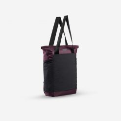Torba podróżna Forclaz Travel Cabas 15 litrów 2w1. Czarne torby na ramię FORCLAZ, bez wzorów, z materiału, na ramię, duże, bez dodatków. Za 79.99 zł.