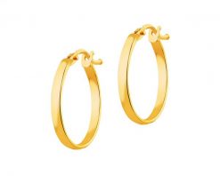 Złote kolczyki - koła, 18 mm. Żółte kolczyki Apart, złote. Za 509.00 zł.