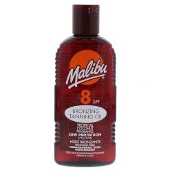 Malibu Bronzing Tanning Oil olejek do opalania brązujący tropikalny kokos SPF8 Ochrona przeciwsłoneczna 200 ml. Kremy do opalania Malibu. Za 53.99 zł.