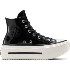 Adidasy Converse Chuck Taylor All Star Lift Double Stack, Dla obu płci. Czarne obuwie sportowe Converse, ze skóry ekologicznej, bez zapięcia. Za 690.00 zł.