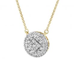 Naszyjnik z żółtego złota z diamentami - 0,25 ct - próba 585. Żółte naszyjniki Apart, z diamentem, złote. Za 3,990.00 zł.