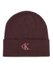 Calvin Klein Czapka LV04F8098G Bordowy. Czerwone czapki Calvin Klein, bez wzorów, z wiskozy. Za 129.99 zł.