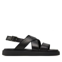 Sandały Vagabond Shoemakers. Czarne sandały Vagabond Shoemakers, bez wzorów, bez obcasa, na płaskiej podeszwie, bez zapięcia. Za 319.99 zł.