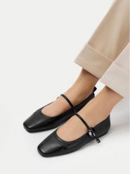 MEXX Baleriny EO-CC2553-1 Czarny. Czarne baleriny Mexx, bez wzorów, ze skóry, bez obcasa. Za 269.99 zł.