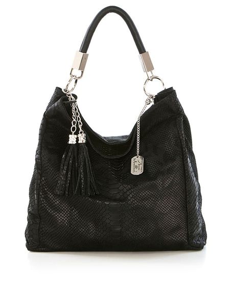 Anna Morellini Skórzana torebka w kolorze czarnym - 38 x 36 x 14 cm rozmiar: onesize. Czarne torby na ramię Anna Morellini, bez wzorów, z materiału, na ramię, bez dodatków. Za 304.99 zł.