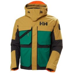 Kurtka narciarska z kapturem Helly Hansen Ullr D Heritage. Brązowe kurtki narciarskie Helly Hansen, bez wzorów, z kapturem, narciarskie. W wyprzedaży za 1,137.00 zł.