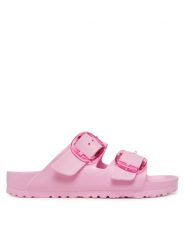 Birkenstock Klapki Arizona Big Buckle Eva 1029642 Różowy. Czerwone klapki Birkenstock, bez wzorów, z tworzywa sztucznego, bez obcasa. Za 249.99 zł.