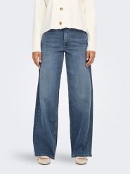ONLY Dżinsy - Flared fit - w kolorze niebieskim rozmiar: M/L34. Niebieskie jeansy Only, l, z aplikacjami, z podwyższonym stanem. Za 191.95 zł.