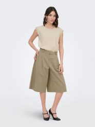 JDY Bermudy "Bianca" w kolorze khaki rozmiar: XL. Brązowe szorty JDY, bez wzorów, z bawełny. Za 139.95 zł.