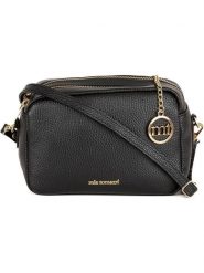 Mia Tomazzi Skórzana torebka w kolorze czarnym - 23 x 16 x 11 cm rozmiar: onesize. Czarne torby na ramię Mia Tomazzi, bez wzorów, z materiału, na ramię, bez dodatków. Za 180.91 zł.