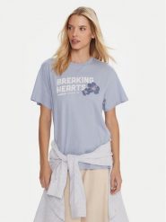 Roxy T-Shirt Hangloose The Sky ERJZT06020 Niebieski Regular Fit. Niebieskie t-shirty Roxy, l, bez wzorów, z bawełny, bez kołnierzyka, bez ramiączek. Za 119.99 zł.