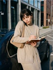 Kardigan z wiązaniem z domieszką wełny - kremowy. Białe kardigany Sinsay, l, bez wzorów, z wełny. Za 59.99 zł.