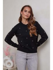 Soft Cashmere Sweter w kolorze czarnym rozmiar: 38/40. Czarne swetry Soft Cashmere, bez wzorów, bez ramiączek. Za 110.04 zł.