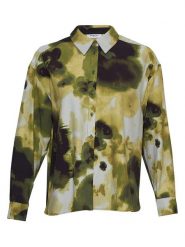 MOSS COPENHAGEN Koszula "Daniella Diena" ze wzorem rozmiar: M/L. Zielone koszule Moss Copenhagen, l, bez wzorów, z wiskozy, bez kołnierzyka, bez ramiączek. Za 145.26 zł.