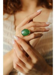 Pierres delicates Pozłacany pierścionek z tygrysim okiem rozmiar: onesize. Żółte pierścionki Pierres delicates, pozłacane. Za 96.14 zł.