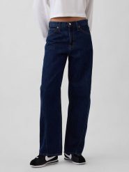 GAP Dżinsy - Barrel fit - w kolorze granatowym rozmiar: W28. Niebieskie jeansy GAP, bez wzorów, z podwyższonym stanem. Za 179.95 zł.