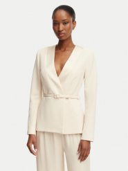 Rinascimento Marynarka CFC0128107003 Beżowy jasny Slim Fit. Brązowe marynarki i żakiety Rinascimento, m, bez wzorów, z syntetyku. Za 759.99 zł.