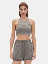 Adidas by Stella McCartney Top Training JJ0120 Szary Slim Fit. Szare topy adidas by Stella McCartney, s, bez wzorów, z syntetyku, bez kołnierzyka, bez ramiączek. Za 239.99 zł.