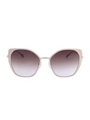 Longchamp Damskie okulary przeciwsłoneczne w kolorze złoto-brązowo-beżowym rozmiar: 56. Brązowe okulary przeciwsłoneczne Longchamp, bez wzorów, z tworzywa sztucznego. Za 293.59 zł.