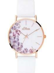 S. Oliver Zegarek kwarcowy w kolorze różowozłoto-białym rozmiar: onesize. Białe, analogowe zegarki S.Oliver, metalowe. Za 121.99 zł.
