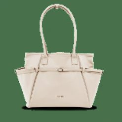 Torba shopper WINGS ROSELLA z odpinaną kosmetyczką i pasem na walizkę BEIGE. Brązowe kufry i kosmetyczki Wings, bez wzorów, z materiału, bez dodatków. Za 169.90 zł.