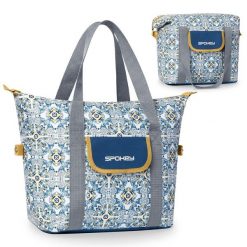 Torba turystyczna termiczna Spokey San Remo. Torby na ramię Spokey, bez wzorów, z materiału, biznesowe, na ramię, duże, bez dodatków. Za 57.99 zł.