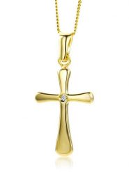 Diamant Exquis Złoty naszyjnik z zawieszką - dł. 45 cm rozmiar: onesize. Żółte naszyjniki Diamant Exquis, złote. Za 2,057.99 zł.