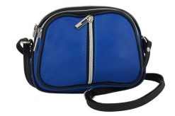 Listonoszka chabrowa BARBERINI'S skórzana 03-30. Niebieskie torebki klasyczne Barberini's, bez wzorów, ze skóry, na ramię, bez dodatków. Za 172.99 zł.