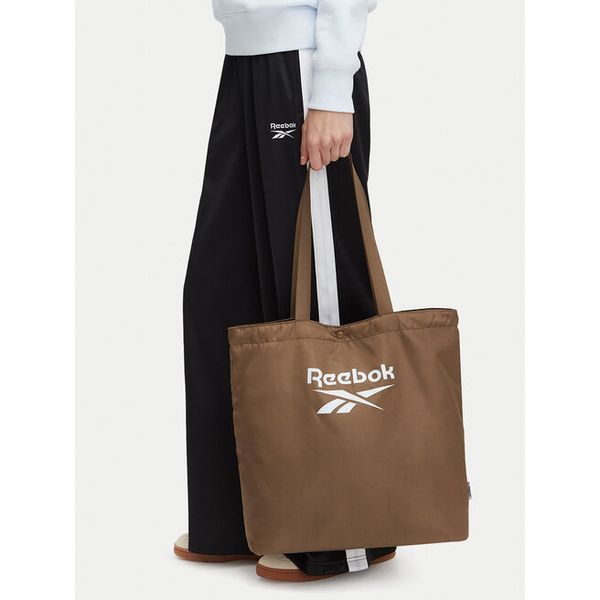 Torebka Reebok. Brązowe shopper Reebok, bez wzorów, bez dodatków. Za 69.99 zł.