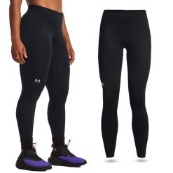 Legginsy termoaktywne damskie Under Armour ColdGear Authentics ocieplane. Czarne legginsy Under Armour, xs, bez wzorów. Za 146.99 zł.