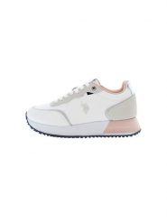 U.S. Polo Assn. Sneakersy w kolorze biało-jasnoróżowym rozmiar: 40. Białe trampki U.S. Polo Assn., bez wzorów, bez zapięcia. Za 228.92 zł.