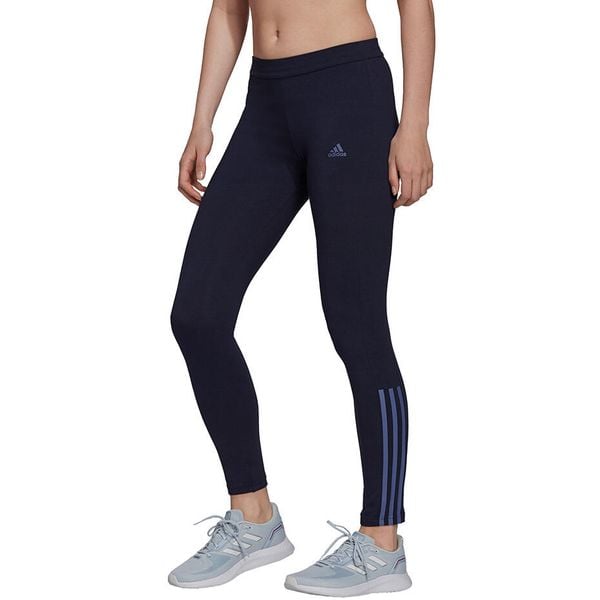 Legginsy damskie adidas Essentials Fitted. Białe legginsy Adidas, xs, bez wzorów, z bawełny, z podwyższonym stanem, na fitness i siłownię. Za 117.99 zł.