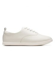 Clarks Skórzane sneakersy w kolorze białym rozmiar: 36. Białe trampki Clarks, bez wzorów, bez zapięcia. Za 209.33 zł.