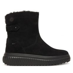 Botki Caprice. Czarne botki Caprice, bez wzorów, bez obcasa, na płaskiej podeszwie, bez zapięcia. Za 649.99 zł.
