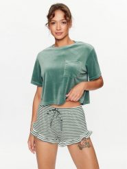 Hunkemöller Koszulka piżamowa 203210 Zielony Comfortable Fit. Zielone koszule nocne Hunkemöller, xl, bez wzorów, z syntetyku, bez ramiączek. Za 79.99 zł.