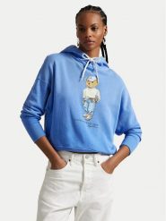 Polo Ralph Lauren Bluza 211965110001 Niebieski Relaxed Fit. Niebieskie bluzy Polo Ralph Lauren, xxl, bez wzorów, z bawełny, bez kaptura. Za 779.99 zł.