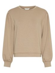 MOSS COPENHAGEN Bluza w kolorze beżowym rozmiar: S/M. Brązowe bluzy Moss Copenhagen, m, bez wzorów, bez kaptura. Za 153.45 zł.