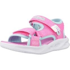 Sandały SKECHERS SOLA GLOW SANDAL Rose. Czerwone sandały Skechers, bez wzorów, z syntetyku, bez obcasa, bez zapięcia. Za 215.99 zł.