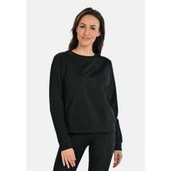 Bawełniana bluza damska z okrągłym dekoltem Teyli Ellis. Czarne bluzy Teyli, m, bez wzorów, z bawełny, bez kaptura. Za 229.99 zł.